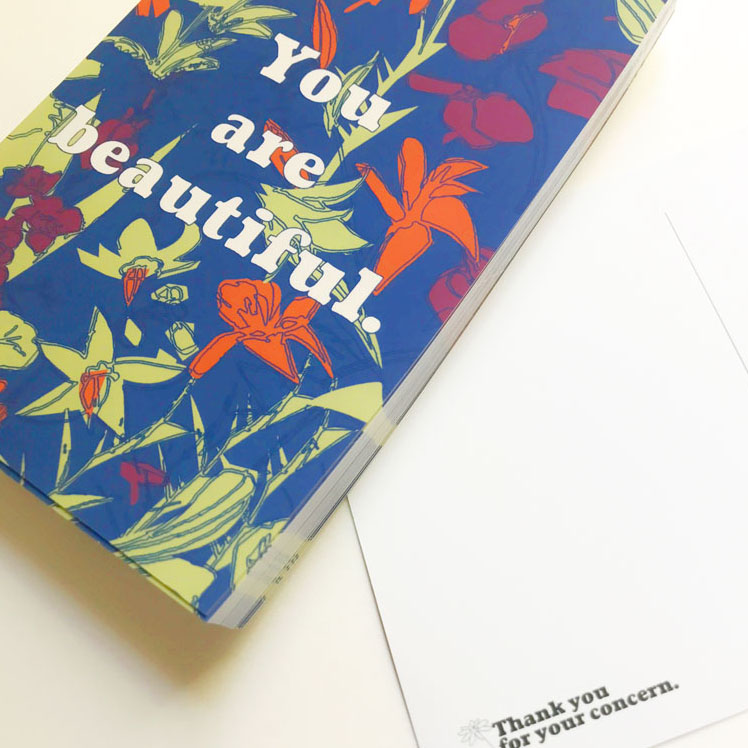 Printed postcards for interviewees