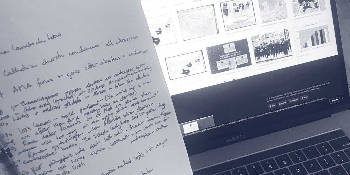 research notes and computer